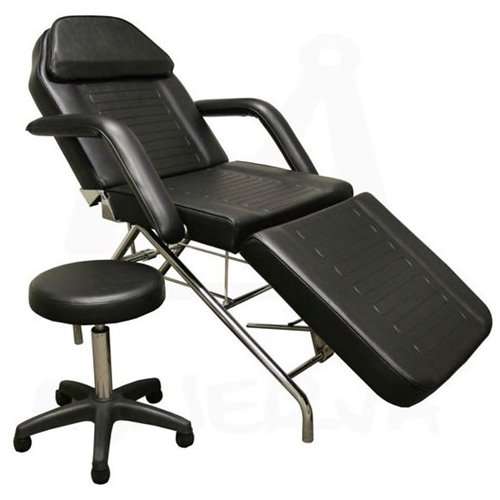Facial Chair (BLACK) with round stool